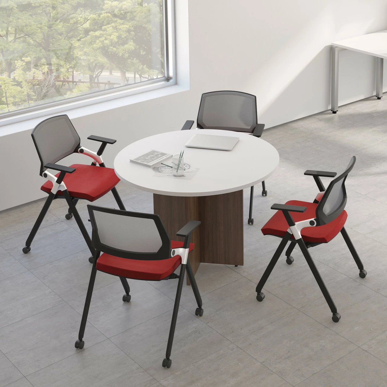 OfficeSource | Conference/Multi-Purpose Tables | X Base For 48" Round Top 13 OfficeSource | Conference/Multi-Purpose Tables | X Base For 48" Round Top - Image 11