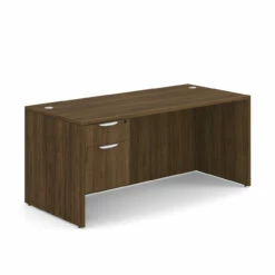 OfficeSource OS Laminate Collection Single 3/4 Pedestal Desk - 66" X 30" -COE DISTRIBUTING Shop per sglhdp102mw 01 57695.1649440355