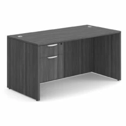 OfficeSource OS Laminate Collection Single 3/4 Pedestal Desk - 60" X 30" -COE DISTRIBUTING Shop per sglhdp103cg 01 29183.1665169452