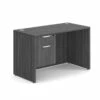 OfficeSource OS Laminate Collection Single 3/4 Pedestal Desk - 48" X 24" -COE DISTRIBUTING Shop per sglhdp104cg 01 57406.1649440383
