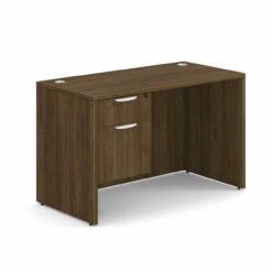 OfficeSource OS Laminate Collection Single 3/4 Pedestal Desk - 48" X 24" -COE DISTRIBUTING Shop per sglhdp104mw 01 31302.1649440383
