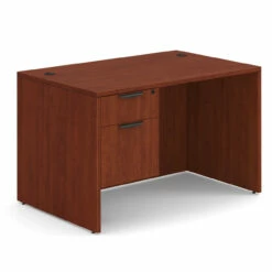 OfficeSource OS Laminate Collection Single 3/4 Pedestal Desk - 48" X 30" -COE DISTRIBUTING Shop per sglhdp121ch 01 05836.1649440416