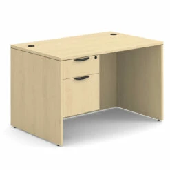 OfficeSource OS Laminate Collection Single 3/4 Pedestal Desk - 48" X 30" -COE DISTRIBUTING Shop per sglhdp121ma 01 31936.1649440416