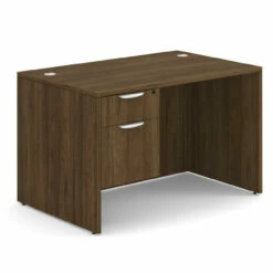 OfficeSource OS Laminate Collection Single 3/4 Pedestal Desk - 48" X 30" -COE DISTRIBUTING Shop per sglhdp121mw 01 76892.1649440416
