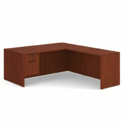 OfficeSource OS Laminate Collection Single 3/4 Pedestal ''L'' Desk - 71'' X 36'' -COE DISTRIBUTING Shop per sglhlpl101ch 01 96124.1649440456
