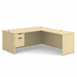 OfficeSource OS Laminate Collection Single 3/4 Pedestal ''L'' Desk - 71'' X 36'' -COE DISTRIBUTING Shop per sglhlpl101ma 01 91881.1649440456