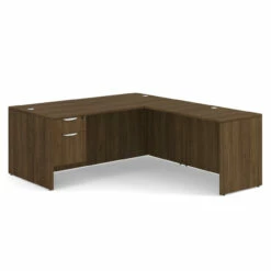 OfficeSource OS Laminate Collection Single 3/4 Pedestal ''L'' Desk - 71'' X 36'' -COE DISTRIBUTING Shop per sglhlpl101mw 01 14742.1649440456