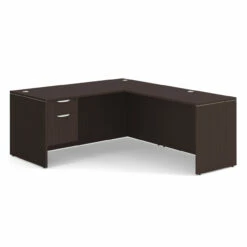 OfficeSource OS Laminate Collection Single 3/4 Pedestal "L" Desk - 66" X 30" -COE DISTRIBUTING Shop per sglhlpl102es 01 60988.1649440469
