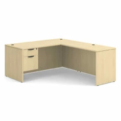 OfficeSource OS Laminate Collection Single 3/4 Pedestal "L" Desk - 66" X 30" -COE DISTRIBUTING Shop per sglhlpl102ma 01 14273.1649440469