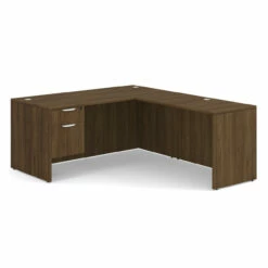 OfficeSource OS Laminate Collection Single 3/4 Pedestal "L" Desk - 66" X 30" -COE DISTRIBUTING Shop per sglhlpl102mw 01 47669.1649440470