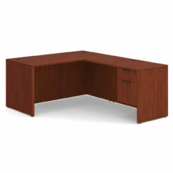OfficeSource OS Laminate Collection Single 3/4 Pedestal "L" Desk - 60" X 30" -COE DISTRIBUTING Shop per sglhlpl103ch 01 33976.1649440485
