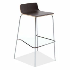 OfficeSource | Bleecker Street Collection | Cafe Height, Low Back Wood Stool With Chrome Base (Pack Of 4) -COE DISTRIBUTING Shop per st197es 01 24337.1652291204
