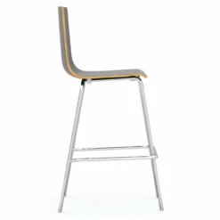 OfficeSource | Bleecker Street Collection | Cafe Height, High Back Wood Stool, Hand Hole In Back With Chrome Base (Pack Of 4) -COE DISTRIBUTING Shop per st198cg 02 43111.1641823560