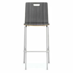 OfficeSource | Bleecker Street Collection | Cafe Height, High Back Wood Stool, Hand Hole In Back With Chrome Base (Pack Of 4) -COE DISTRIBUTING Shop per st198cg 08 43578.1652291219