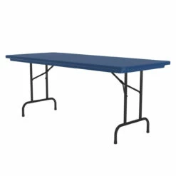 OfficeSource | Colorful Blow Mold Folding Tables | Fixed Height Blow Mold Table - 60" X 30" -COE DISTRIBUTING Shop pr cor r3060bluprofile 13355.1668460345