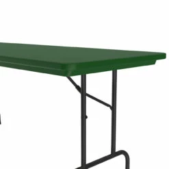 OfficeSource | Colorful Blow Mold Folding Tables | Fixed Height Blow Mold Table - 60" X 30" -COE DISTRIBUTING Shop pr cor r3060grn 03edge detail 27831.1668460345