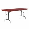 OfficeSource | Colorful Blow Mold Folding Tables | Fixed Height Blow Mold Table - 60" X 30" -COE DISTRIBUTING Shop pr cor r3060red 01profile 56929.1675963042