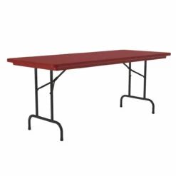 OfficeSource | Colorful Blow Mold Folding Tables | Fixed Height Blow Mold Table - 60" X 30"