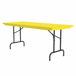 OfficeSource | Colorful Blow Mold Folding Tables | Fixed Height Blow Mold Table - 60" X 30" -COE DISTRIBUTING Shop pr cor r3060ylwprofile 98833.1675963042