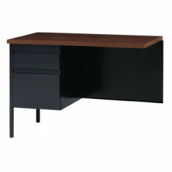 OfficeSource Raleigh Collection Left Hand, Single Pedestal Return - 42"W X 24"D -COE DISTRIBUTING Shop pr hir osr4830bw 03 98919.1630087106