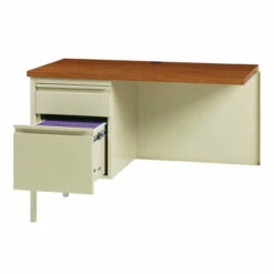 OfficeSource Raleigh Collection Left Hand, Single Pedestal Return - 42"W X 24"D -COE DISTRIBUTING Shop pr hir osr4830po 05 81562.1630087109