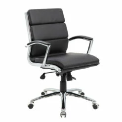 OfficeSource | Merak | Executive Mid Back With Chrome Frame -COE DISTRIBUTING Shop pr nor 1505chmblk 59309.1701453222