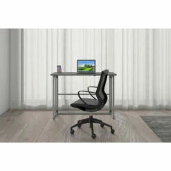 OfficeSource | Any Space WFH | Folding Desk With Silver Frame -COE DISTRIBUTING Shop pr omn fd4224sibg 11 2 07546.1630086563