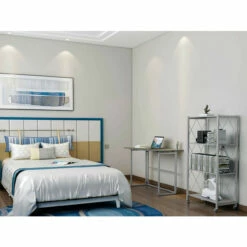 OfficeSource | Any Space WFH | Folding Desk With Silver Frame -COE DISTRIBUTING Shop pr omn fd4224sibg 11 5 34699.1630086564