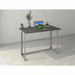 OfficeSource | Any Space WFH | Folding Desk With Silver Frame -COE DISTRIBUTING Shop pr omn fd4224sibg 11 50501.1630086562