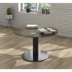 OfficeSource | OS Conference/Multi-Purpose | Round Metal Base W/Wire Pass Through -COE DISTRIBUTING Shop pr omn osrb103blk 12 1 17013.1630087116