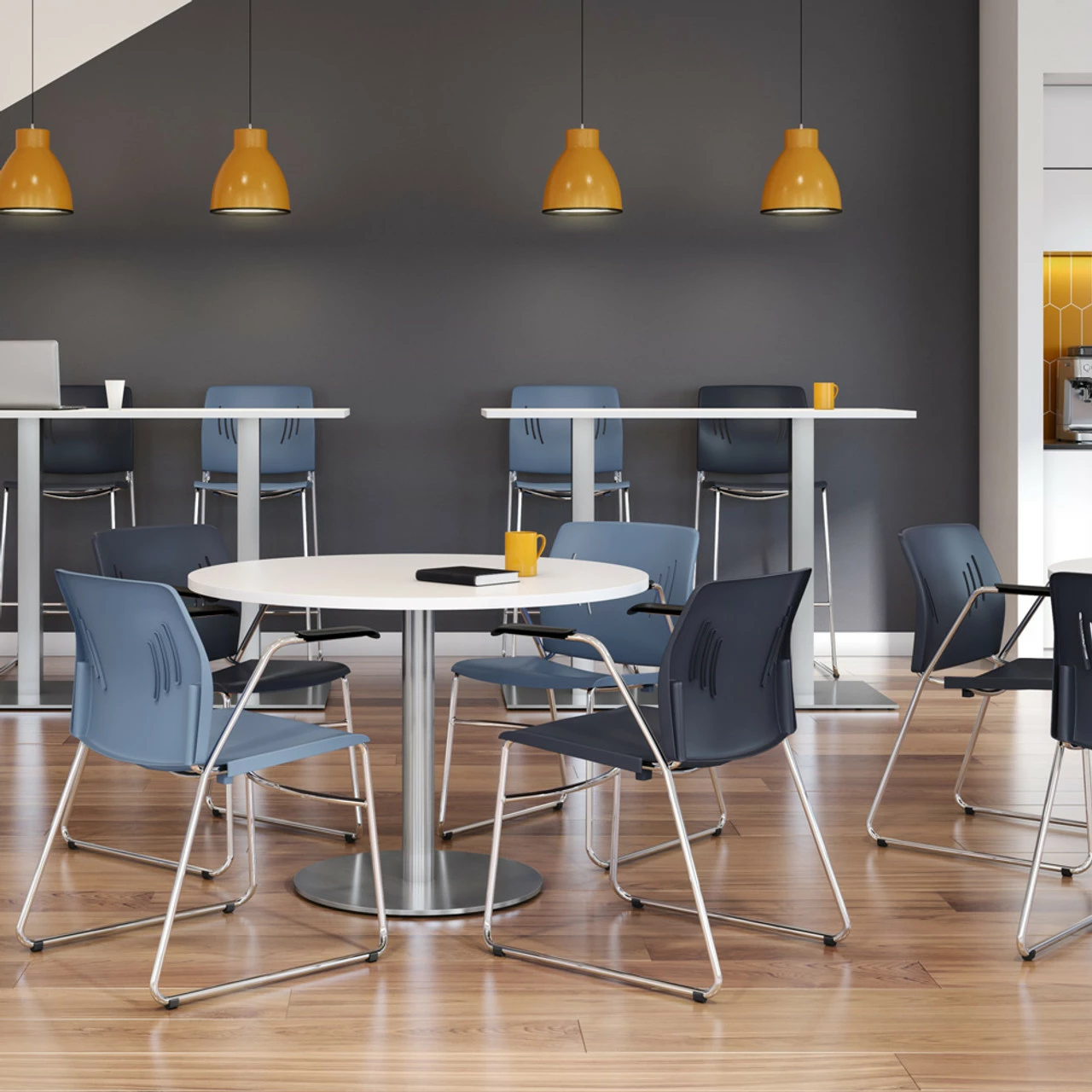 OfficeSource Stacked Seating Armless Stackable Side Chair With Chrome Frame 19 OfficeSource Stacked Seating Armless Stackable Side Chair With Chrome Frame - Image 17