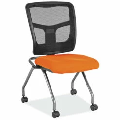 OfficeSource | CoolMesh | Armless Nesting Chair With Titanium Gray Frame - Fabric -COE DISTRIBUTING Shop pr per 7774tns94seat9170 96477.1630085856