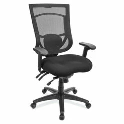 OfficeSource | CoolMesh Pro Collection | Multi-Function, High Back Chair With Upholstered Seat, Adjustable Arms And Black Frame -COE DISTRIBUTING Shop pr per 8014asns7700f9106 07644.1665002120