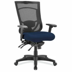 OfficeSource | CoolMesh Pro Collection | Multi-Function, High Back Chair With Upholstered Seat, Adjustable Arms And Black Frame -COE DISTRIBUTING Shop pr per 8014asns7700f9114 41033.1665002120
