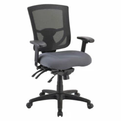 OfficeSource | CoolMesh Pro Collection | Multi-Function, Mid Back Chair With Upholstered Seat, Adjustable Arms And Black Frame -COE DISTRIBUTING Shop pr per 8054asns7700f9101 63027.1665002096