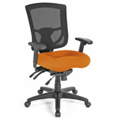 OfficeSource | CoolMesh Pro Collection | Multi-Function, Mid Back Chair With Upholstered Seat, Adjustable Arms And Black Frame -COE DISTRIBUTING Shop pr per 8054asns7700f9170 51304.1665002096