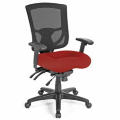 OfficeSource | CoolMesh Pro Collection | Multi-Function, Mid Back Chair With Upholstered Seat, Adjustable Arms And Black Frame -COE DISTRIBUTING Shop pr per 8054asns7700f9176 90995.1665002096
