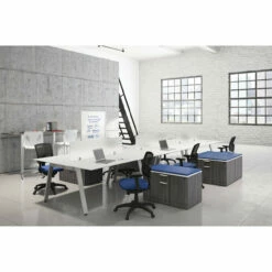 OfficeSource | CoolMesh Pro Collection | Multi-Function, Mid Back Chair With Upholstered Seat, Adjustable Arms And Black Frame -COE DISTRIBUTING Shop pr per 8054asns7700f9178 01environment 22138.1665002096