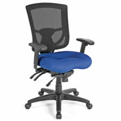 OfficeSource | CoolMesh Pro Collection | Multi-Function, Mid Back Chair With Upholstered Seat, Adjustable Arms And Black Frame -COE DISTRIBUTING Shop pr per 8054asns7700f9178 07356.1665002096