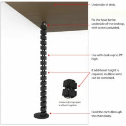 OfficeSource Variant Collection Coil Cable Snake -COE DISTRIBUTING Shop pr per cms04blk 05illustration 66115.1630086374