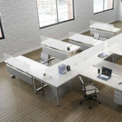 OfficeSource | StandUp Standing Desk Collection | Metal Perforated Modesty Panel - 65"W -COE DISTRIBUTING Shop pr per mmp1865si 01environment 18175.1645461655