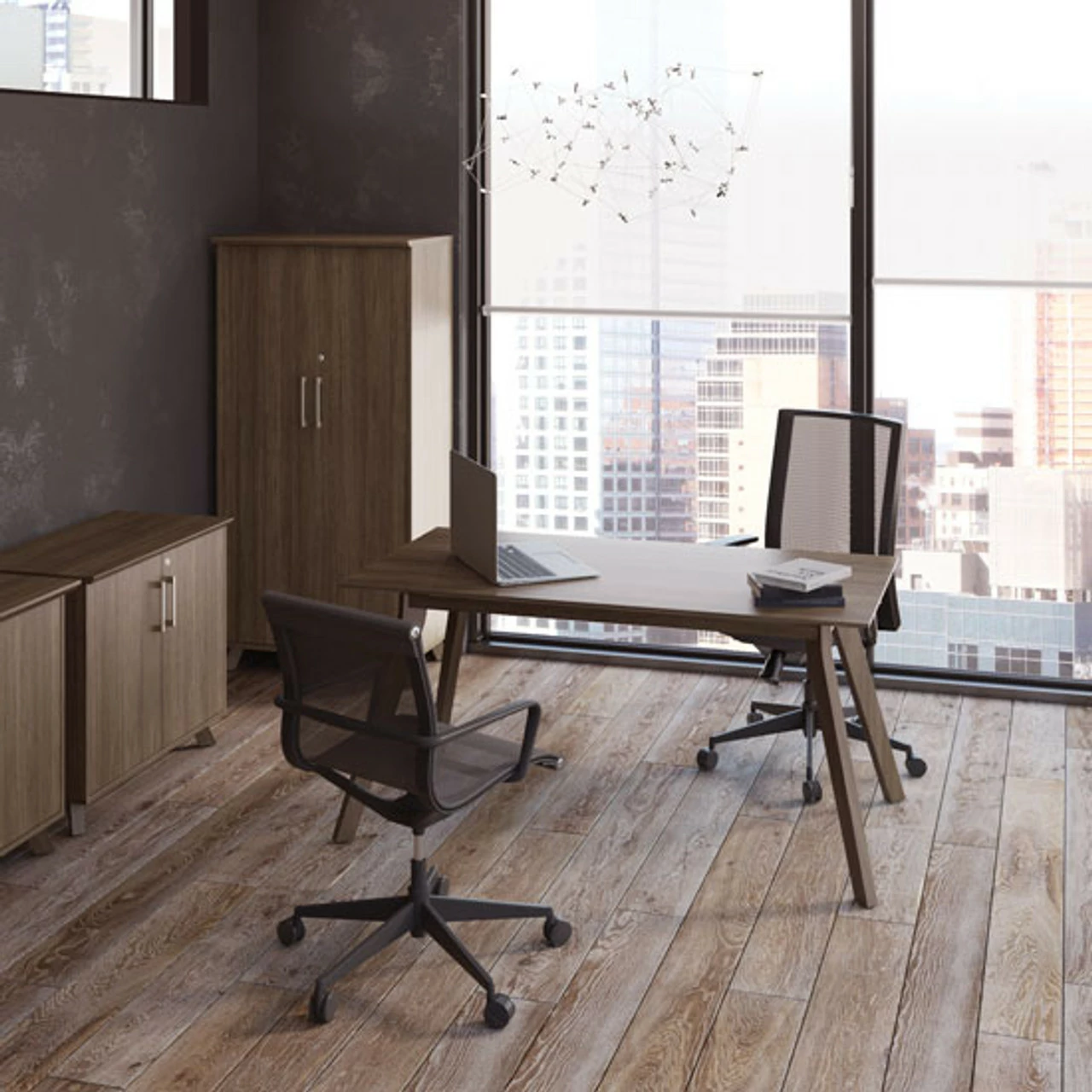 OfficeSource | Sienna Collection | Standard Desk Without Modesty Panel - 66"W 4 OfficeSource | Sienna Collection | Standard Desk Without Modesty Panel - 66"W - Image 2
