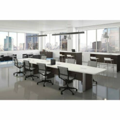 OfficeSource | OS Laminate Conference Tables | Expandable Boat Shaped Conference Table With Elliptical Base - 29.9' -COE DISTRIBUTING Shop pr per plcbelp20wh 01environment 12637.1674588731