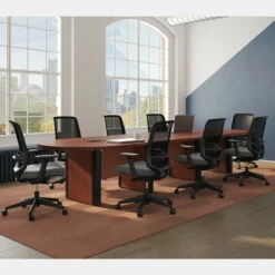 OfficeSource | OS Laminate Conference Tables | Expandable Racetrack Conference Table With Elliptical Base - 17.9' -COE DISTRIBUTING Shop pr per plcelp18ch 29991.1643047872