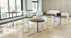 OfficeSource Conference/Multi-Purpose Tables 48" Round Top -COE DISTRIBUTING Shop pr per plt48rmw 01pltrb2328bruenvironment 00575.1643900793