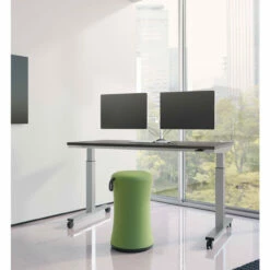 OfficeSource | StandUp Standing Desk Collection | Pneumatic Height Adjustable Base With Casters - 60"W X 24"D -COE DISTRIBUTING Shop pr per pltphab2460wfsi 02environment 34857.1630088145