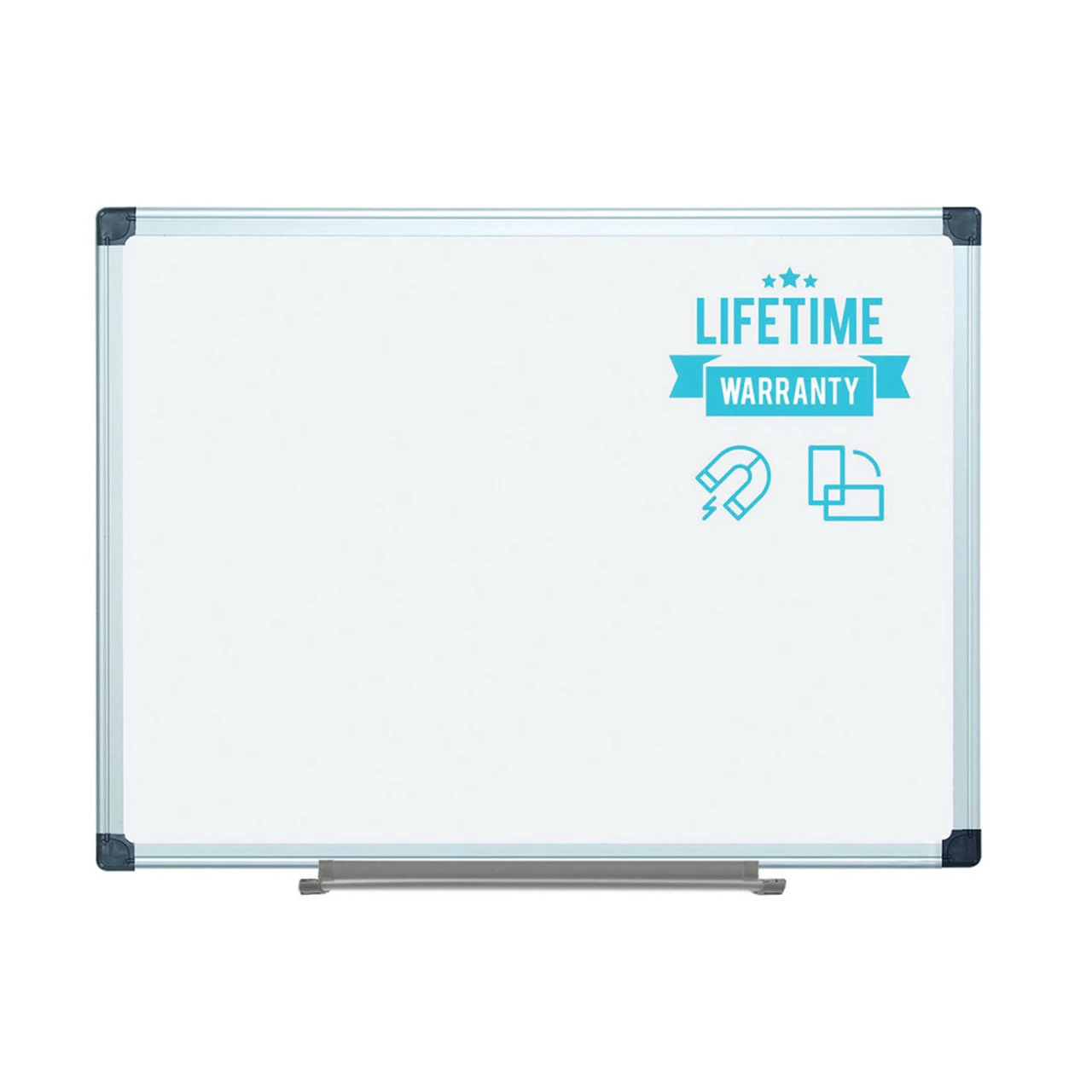 OfficeSource ViZual Collection Magnetic Porcelain Dry-Erase Board With Aluminum Frame - 36" X 48" 4 OfficeSource ViZual Collection Magnetic Porcelain Dry-Erase Board With Aluminum Frame - 36" X 48" - Image 2