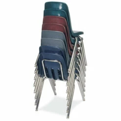 Virco | Classic Series Stack Chairs | Student Chair - 18"H -COE DISTRIBUTING Shop pr vir 9018blu51chrm 02stacked 37240.1662483099
