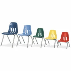 Virco | Classic Series Stack Chairs | Student Chair - 18"H -COE DISTRIBUTING Shop pr vir 9018blu51chrm 03group 03606.1662483099