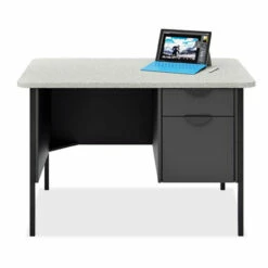 Teacher's Single Hanging Pedestal Desk - 43"W X 24"D